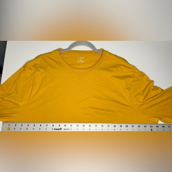 J Crew Soft Washed Long Sleeve Crewneck T-Shirt l Mens Size 2X Gold Luxury Basic - Picture 3 of 9